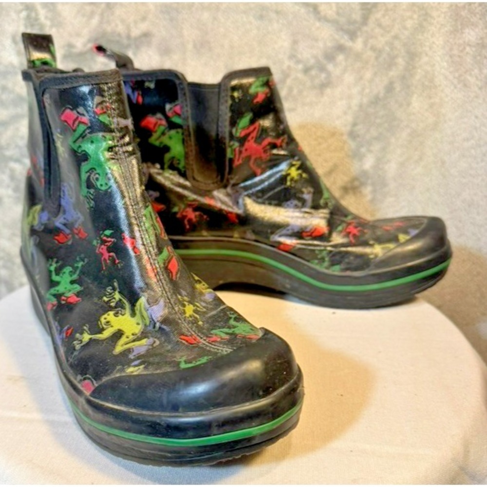 DANSKO vail Chelsea clog style FROG RAIN BOOTS waterproof pull-on Size 36 US 6